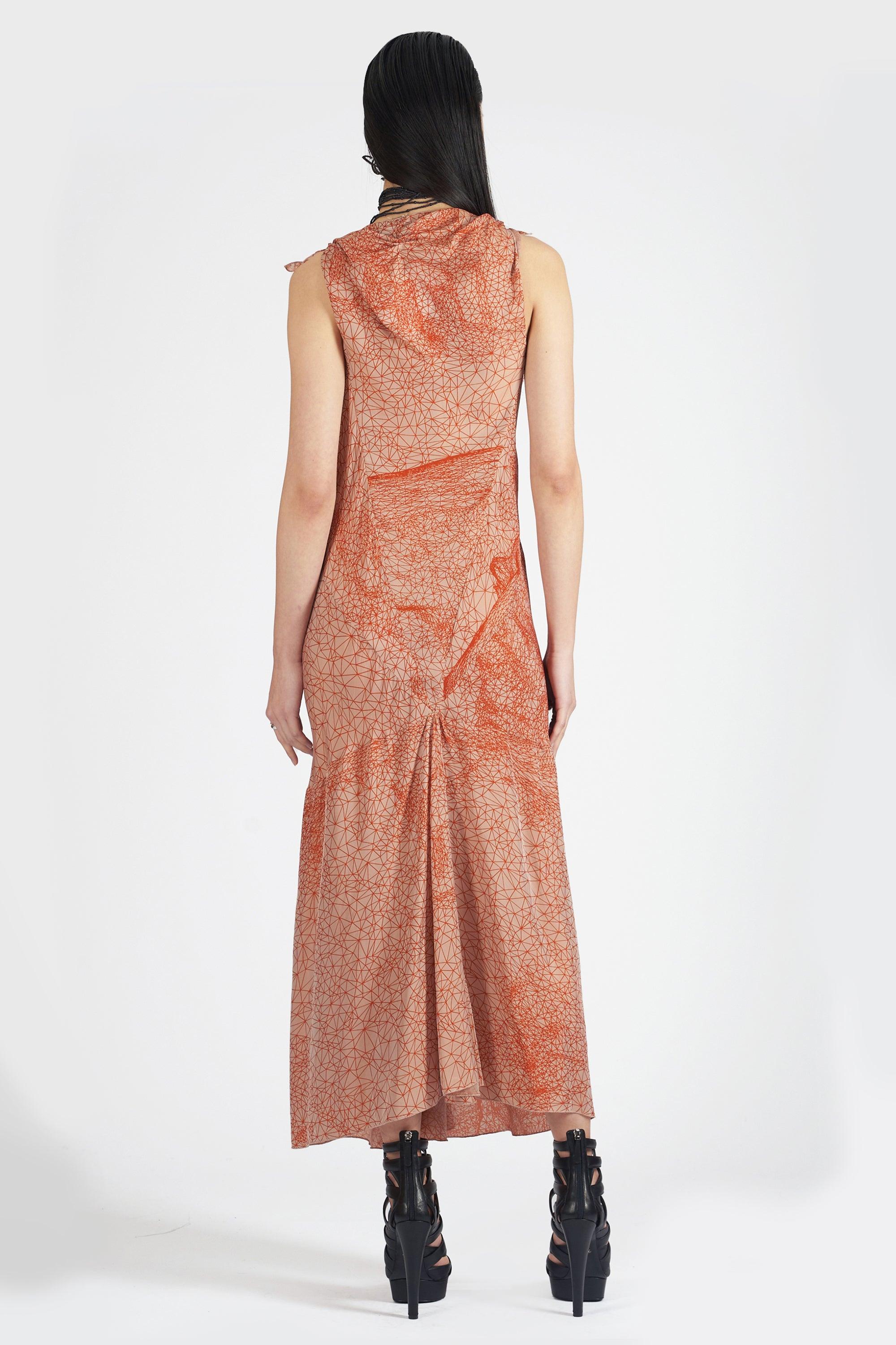 Vintage S/S 2001 Constellation Silk Dress In Excellent Condition In London, GB
