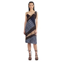 Vintage Jean Paul Gaultier S/S 2001 Striped Mesh Dress