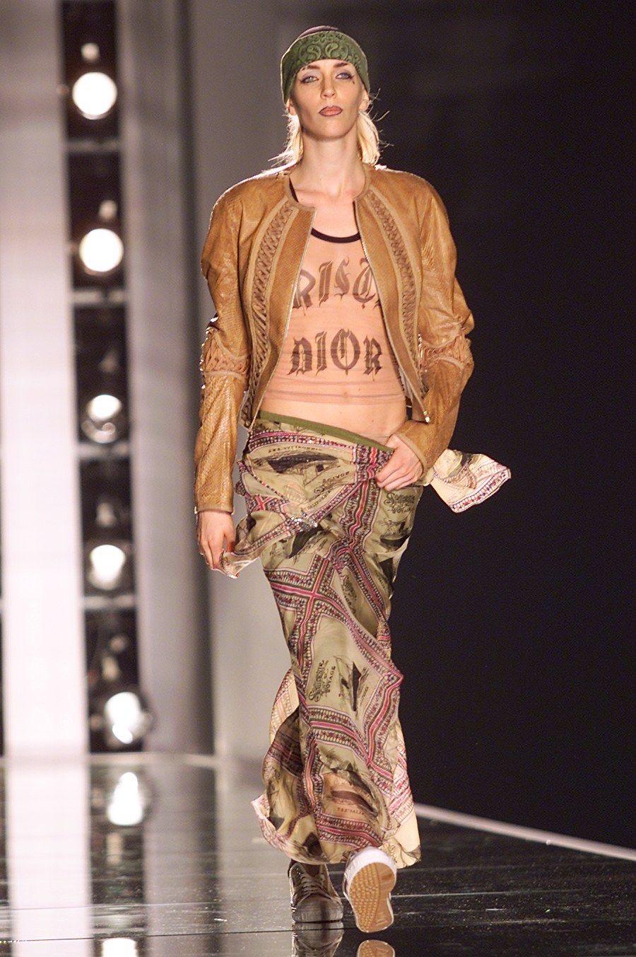 Vintage S/S 2002 John Galliano for Christian Dior “Voyage” Silk Dress 1