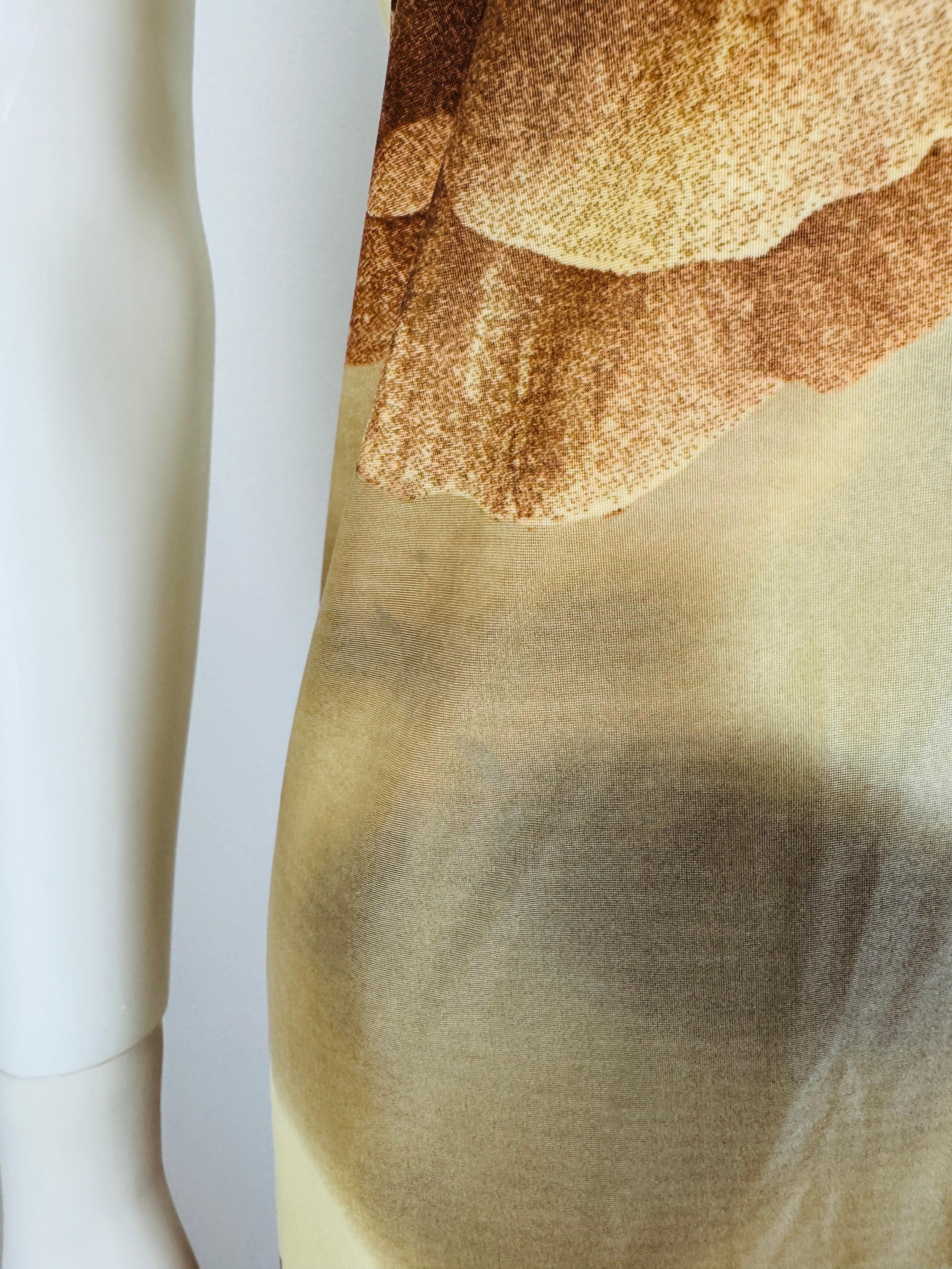 Vintage S/S 2002 Roberto Cavalli Trägerloses übergroßes neutrales geblümtes Minikleid im Angebot 6