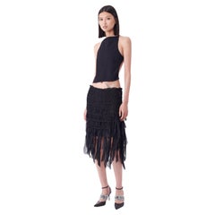 Vintage S/S 2002 Runway Black Mombasa Safari Skirt