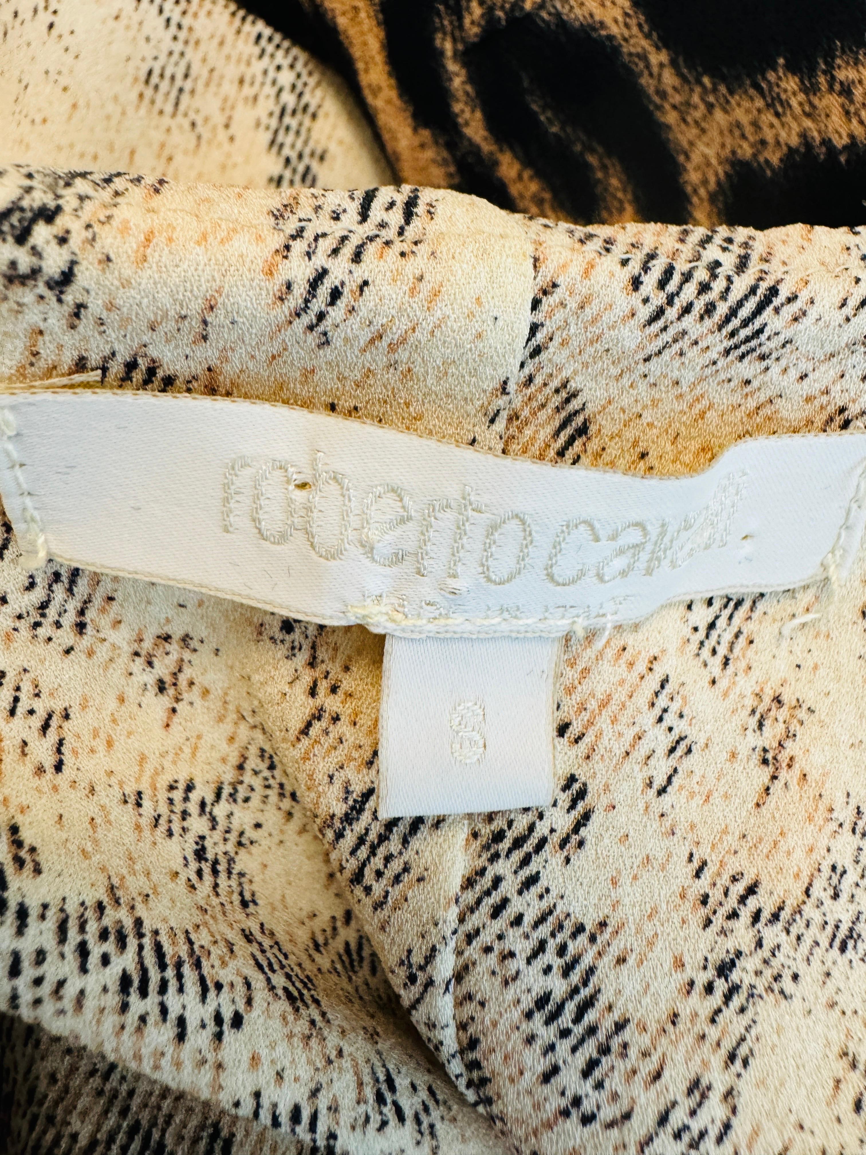 Vintage S/S 2002 Y2K Roberto Cavalli Leopard Animal Print Silk Slip Mini Dress For Sale 7
