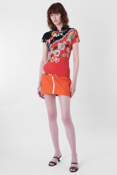 Vintage Roberto Cavalli S/S 2003 Chinoiserie Short Sleeve Top