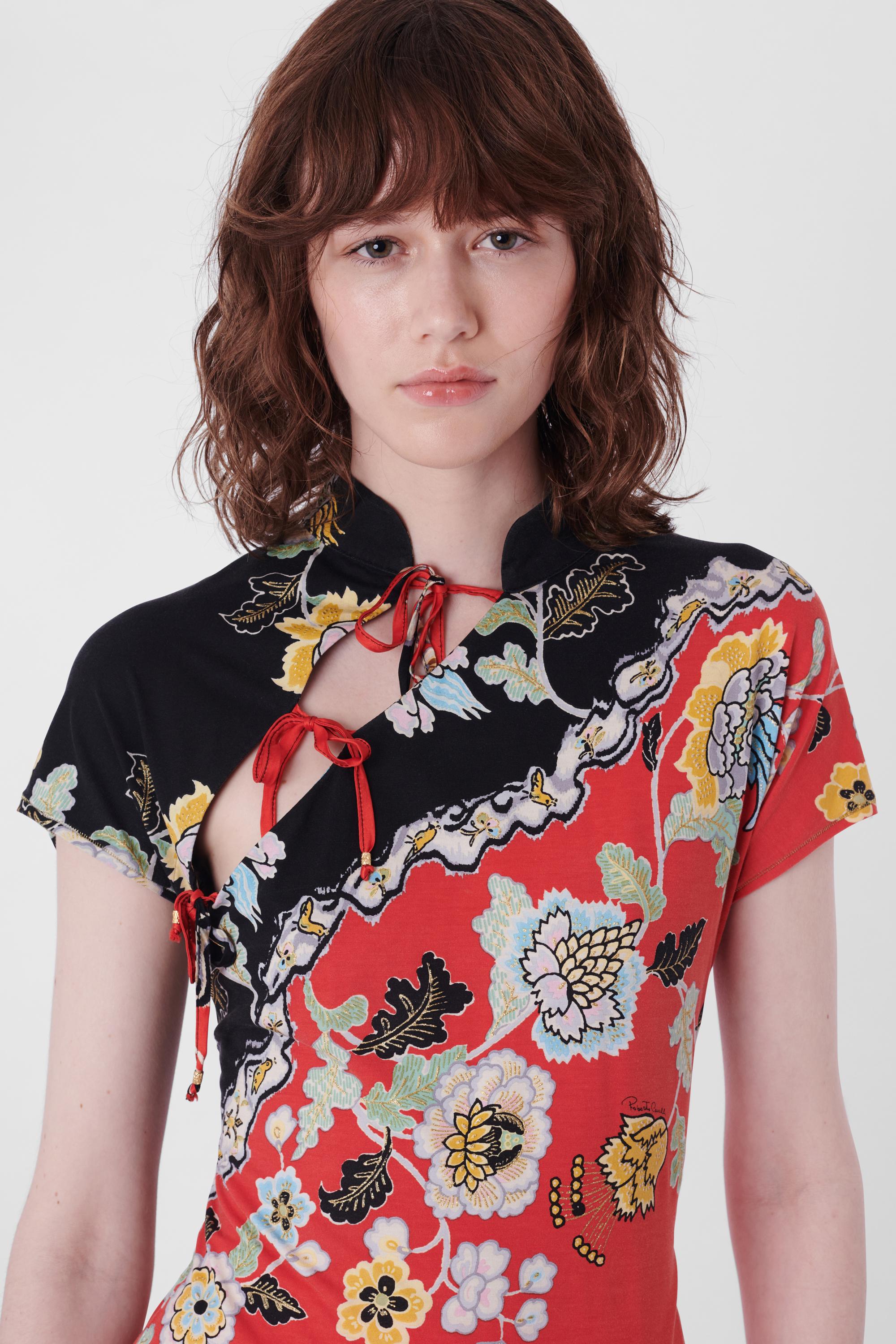 Vintage S/S 2003 Chinoiserie Short Sleeve Top In Good Condition For Sale In London, GB