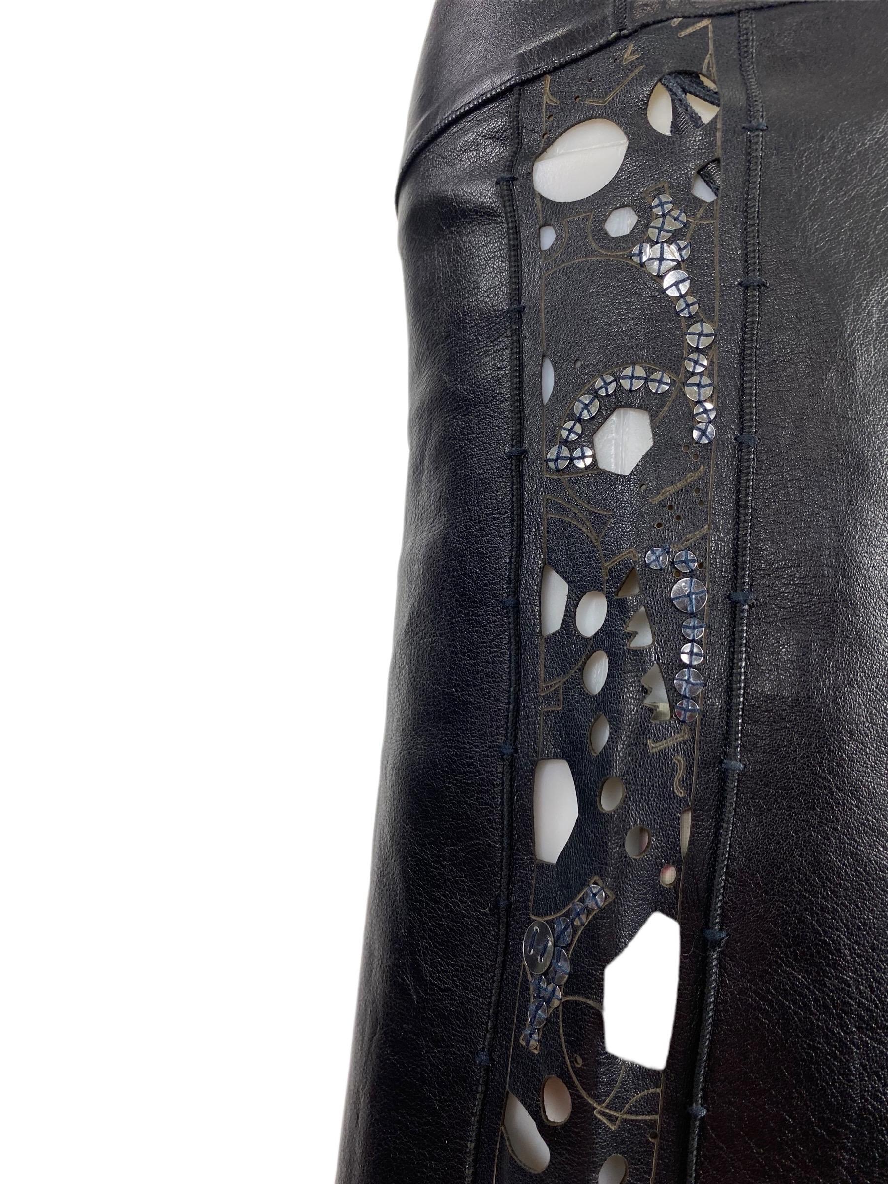 karl lagerfeld leather pants