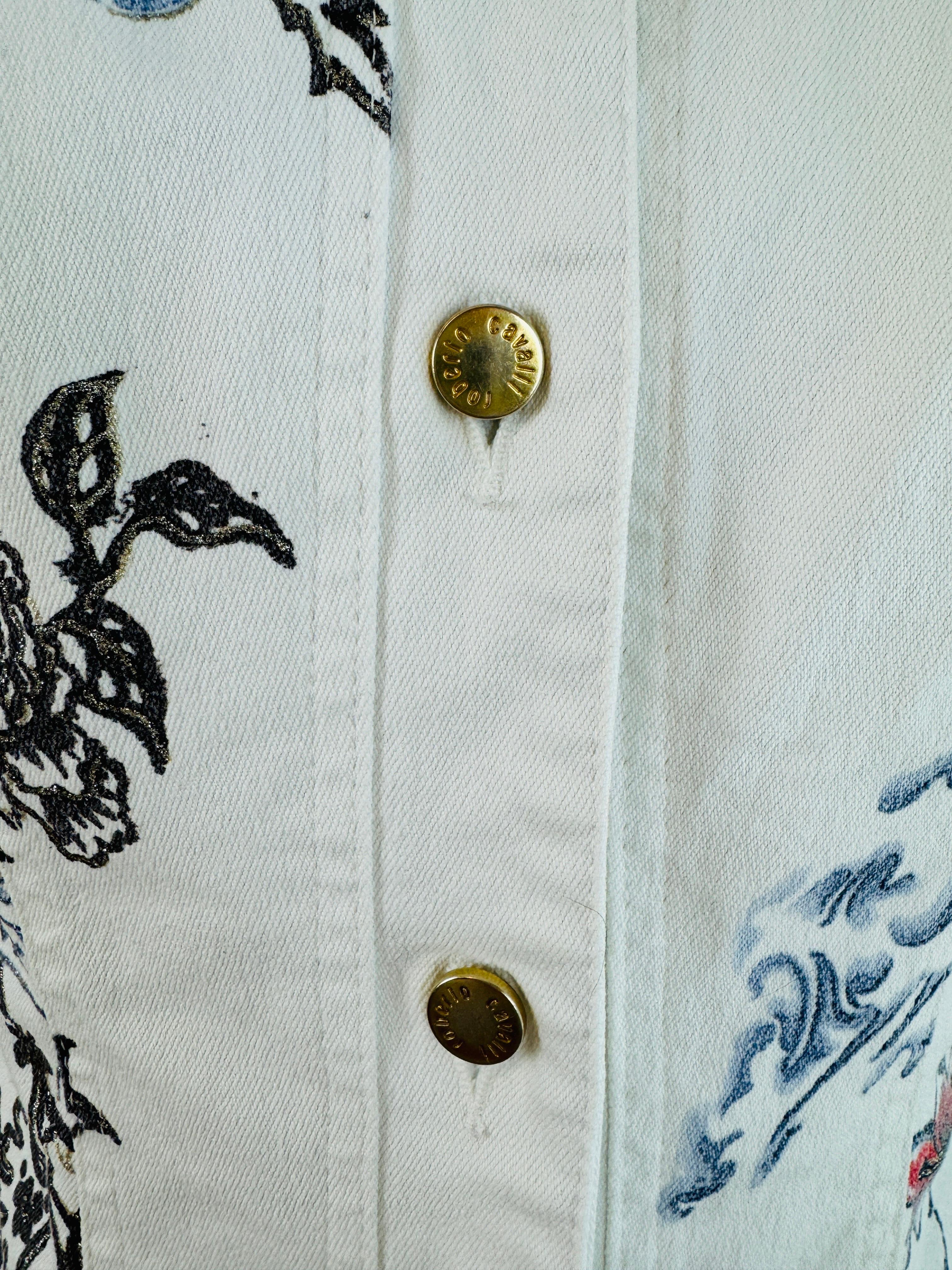 Roberto Cavalli S/S 2003 Tattoo Tiger Suede Skirt