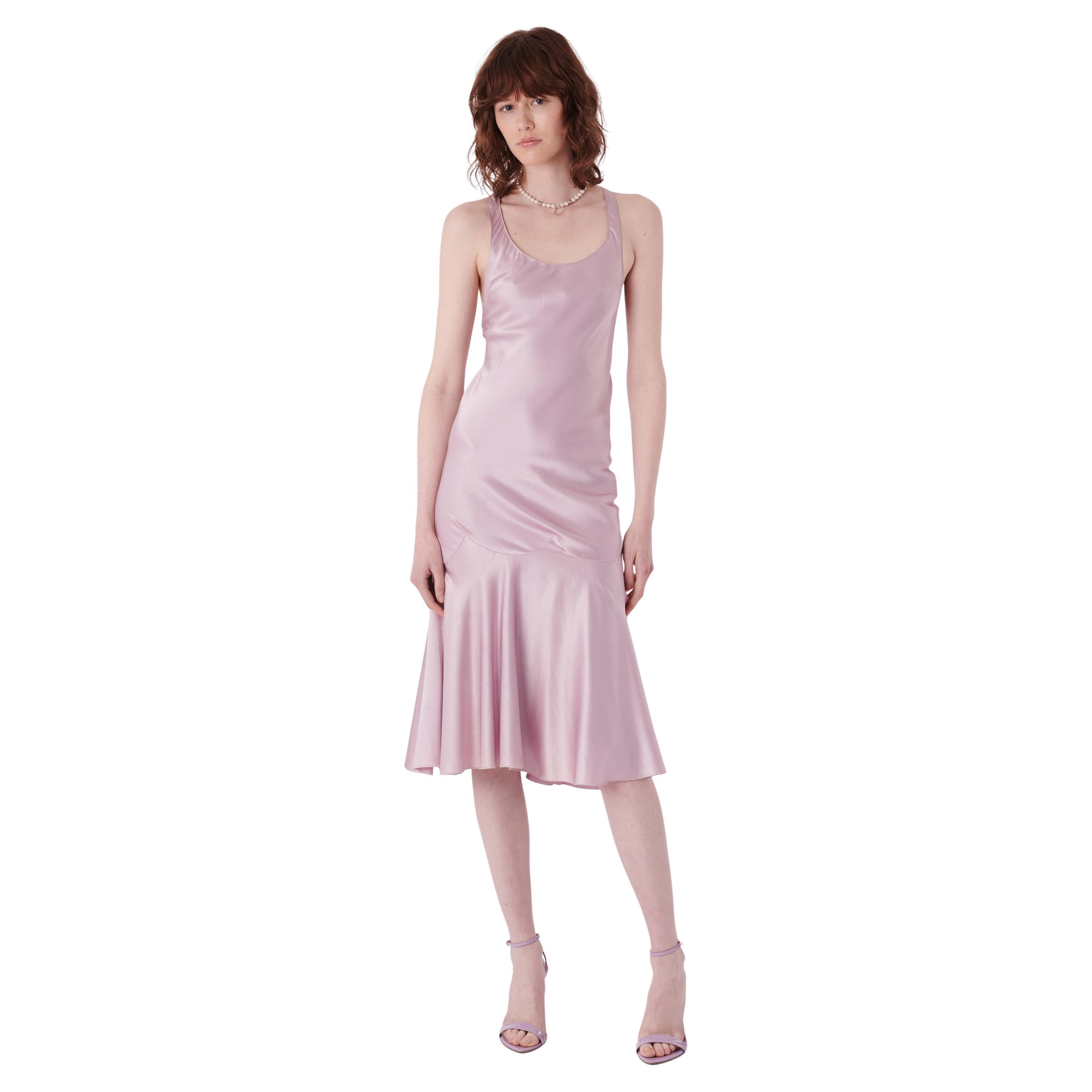 Vintage S/S 2004 Lilac Silk Midi Dress