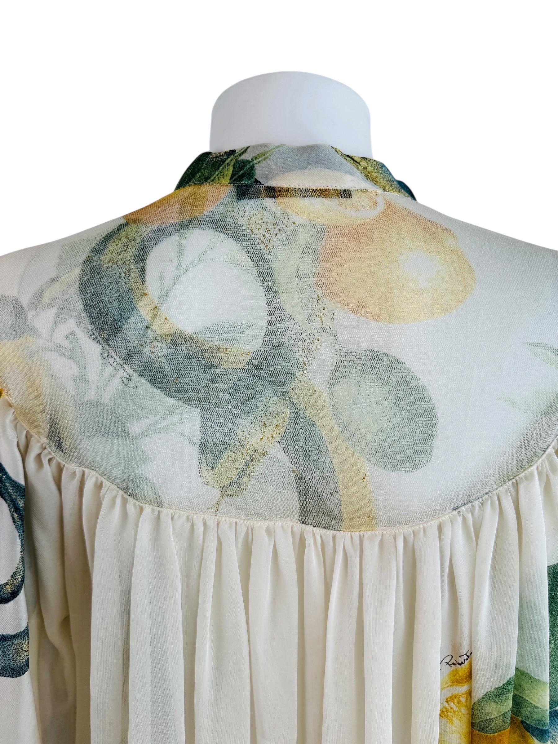 Vintage S/S 2005 Roberto Cavalli Pasarela Limón Serpiente Seda Mini Vestido en venta 4