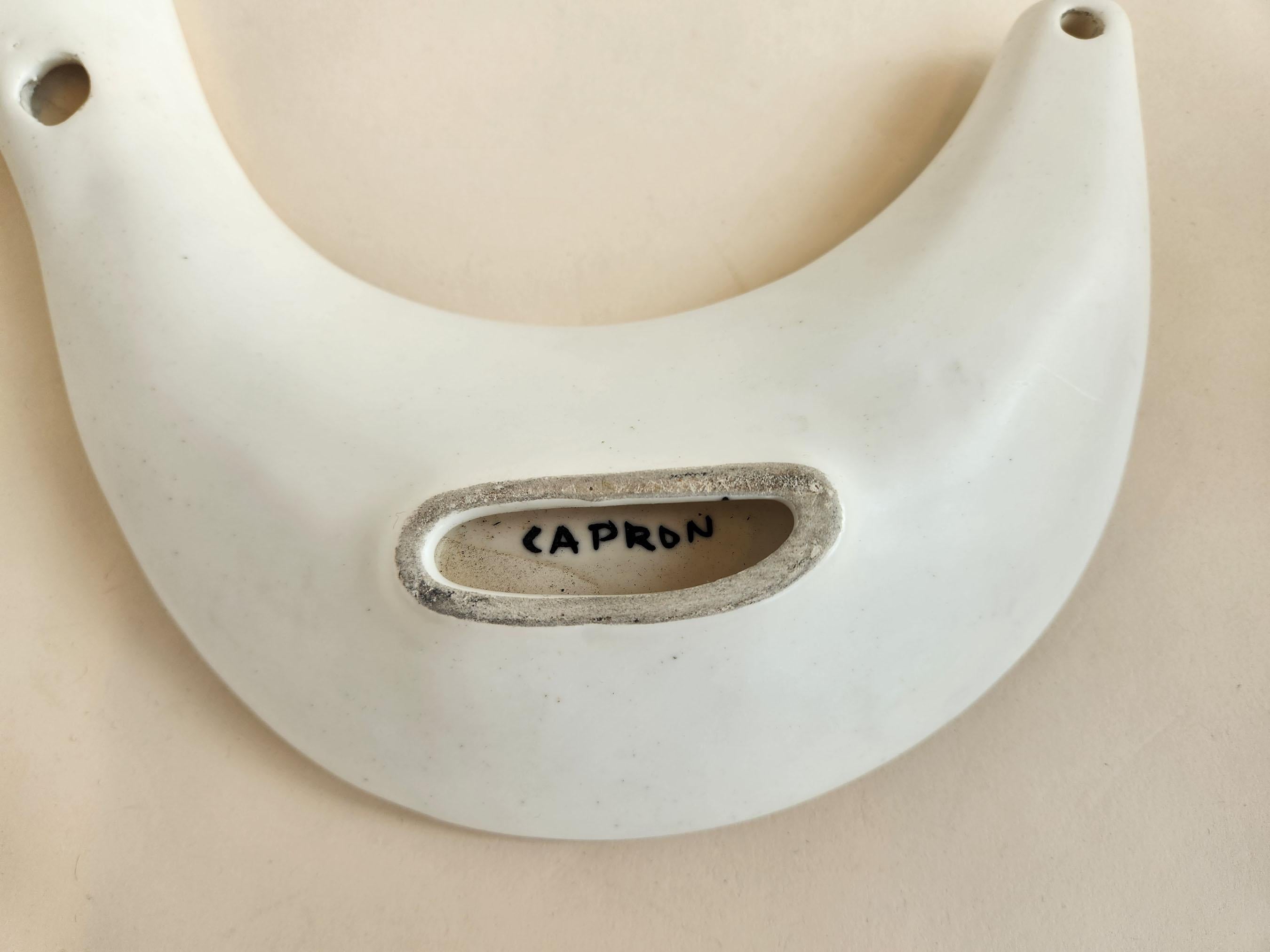 Roger Capron – S-förmige Vintage-Servierplatte aus Keramik im Angebot 2