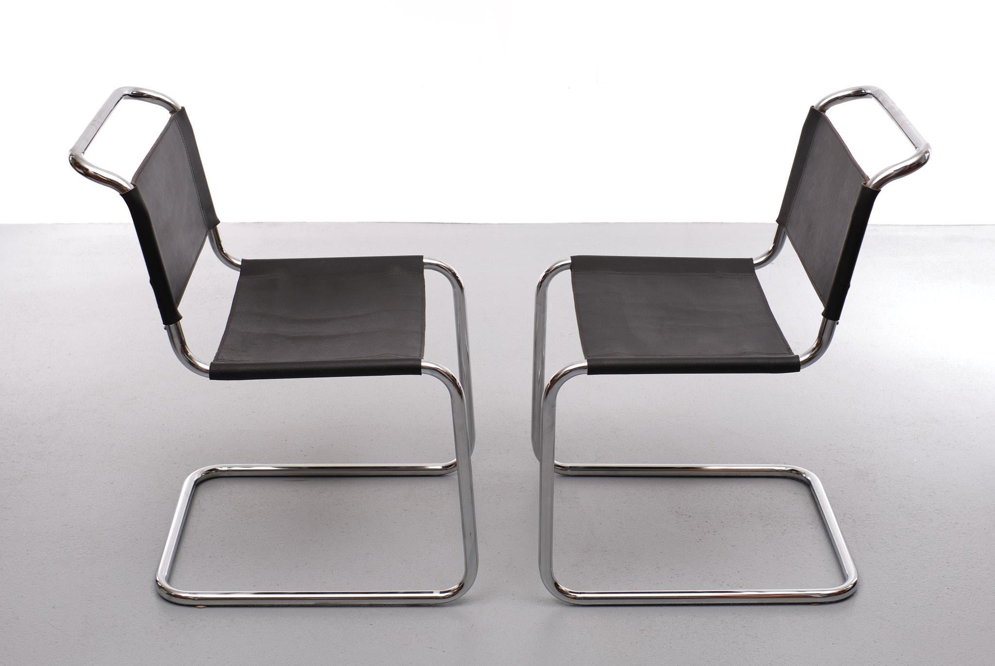 Vintage S33 Mart Stam Cantilever Chairs 1970s 2