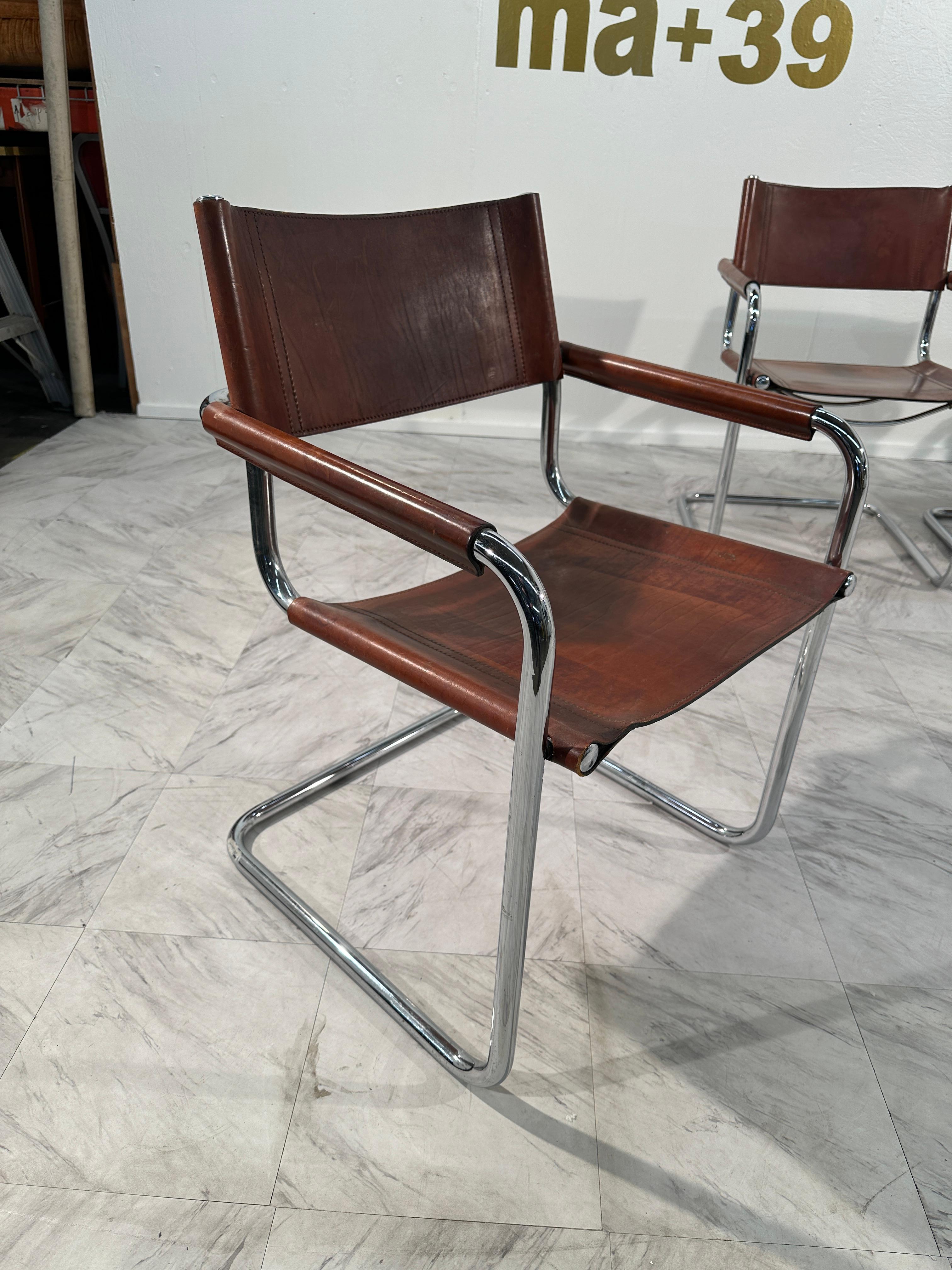 Mid-Century Modern Vintage S34 Armchairs by Mart Stam & Marcel Breuer for Thonet, 1950s For Sale