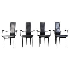 Chaises de salle à manger S44 de Giancarlo Vegni pour Fasem, ensemble de 4, 1980
