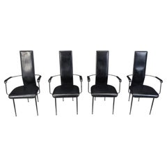 Vintage S44 dining chairs by Giancarlo Vegni for Fasem, set of 4, 1980s