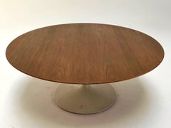 Vieille table basse Saarinen for Knoll Tulip Base Walnut