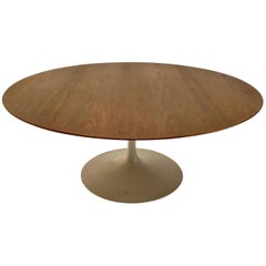Vintage Saarinen for Knoll Tulip Base Walnut Coffee Table