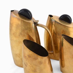 Vintage Sabattini Brass Coffee Set - Italy 1950s