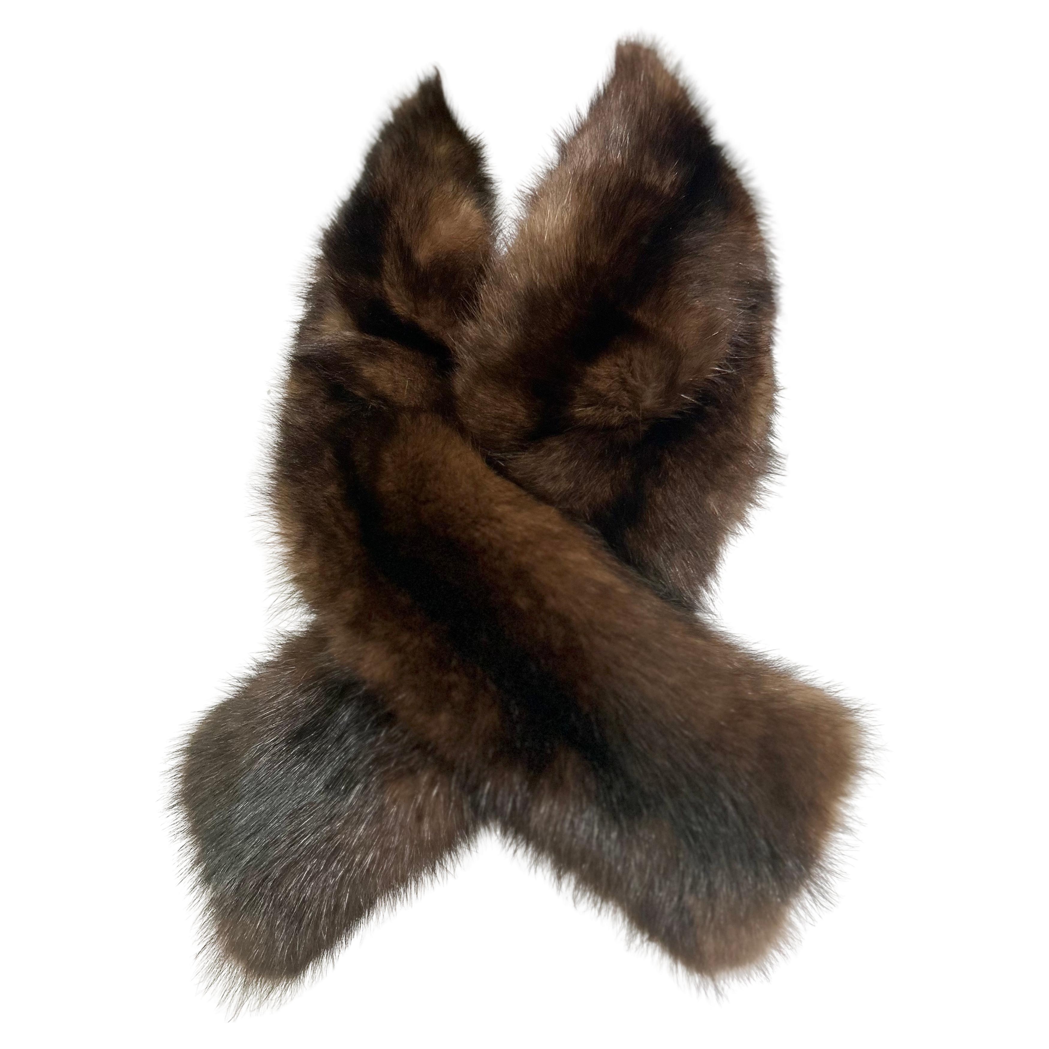 Sable fur scarf best sale