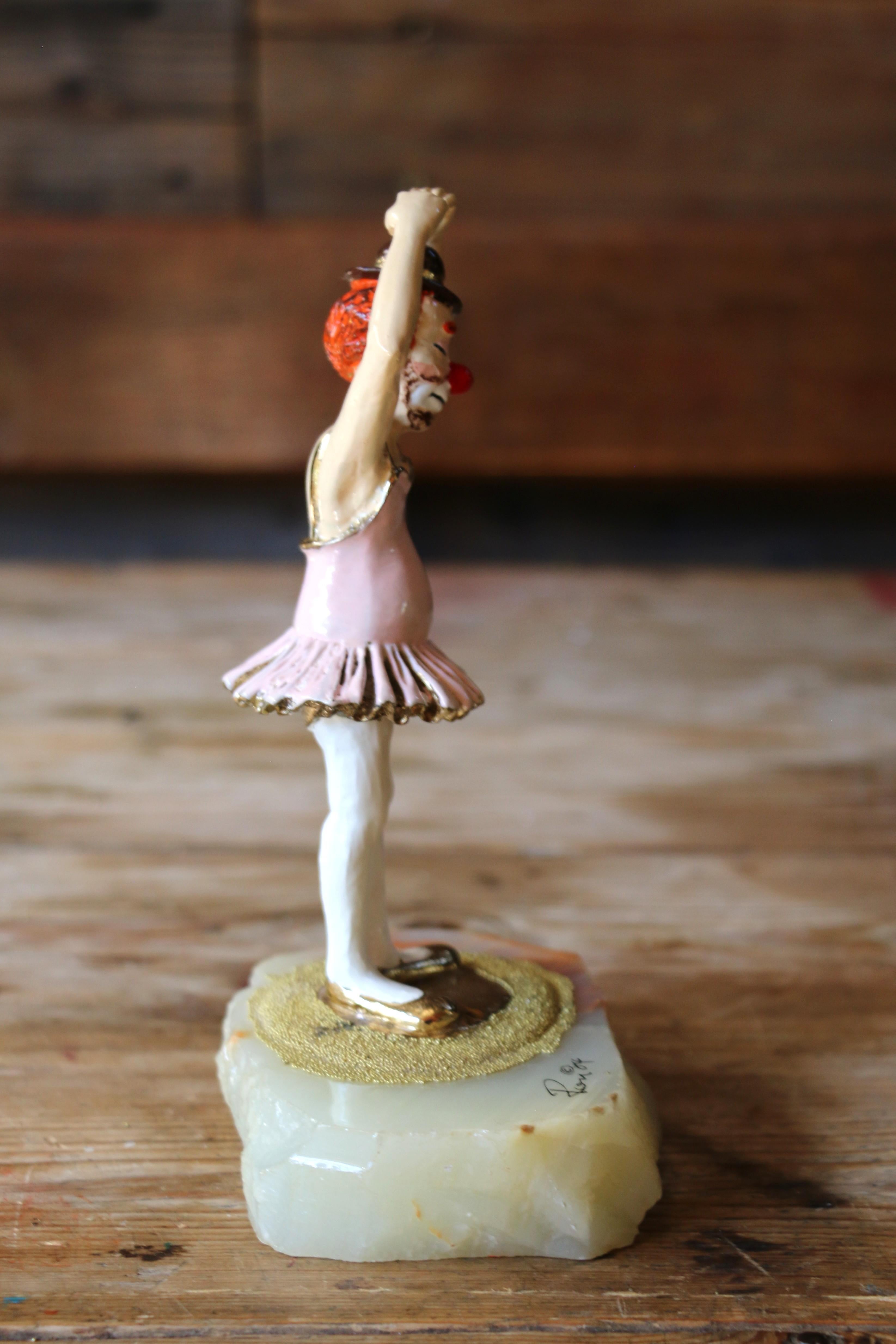 Metallo Figurina di clown d'epoca 