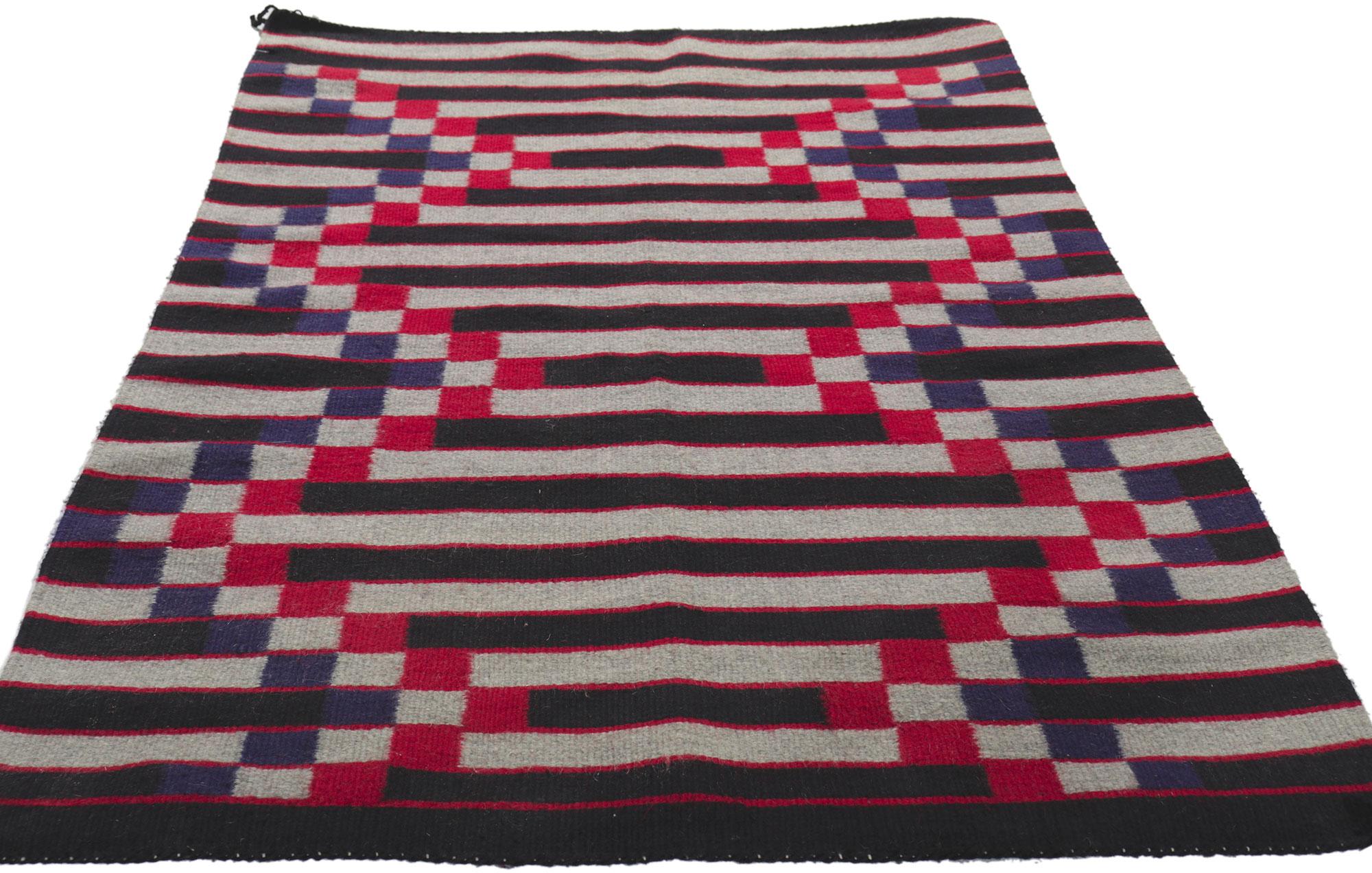American Vintage Saddle Blanket Navajo Rug For Sale