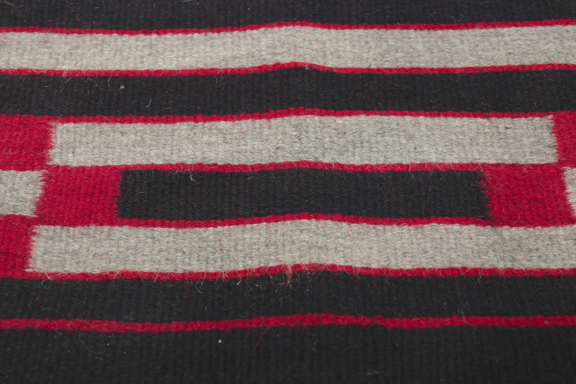 Wool Vintage Saddle Blanket Navajo Rug For Sale