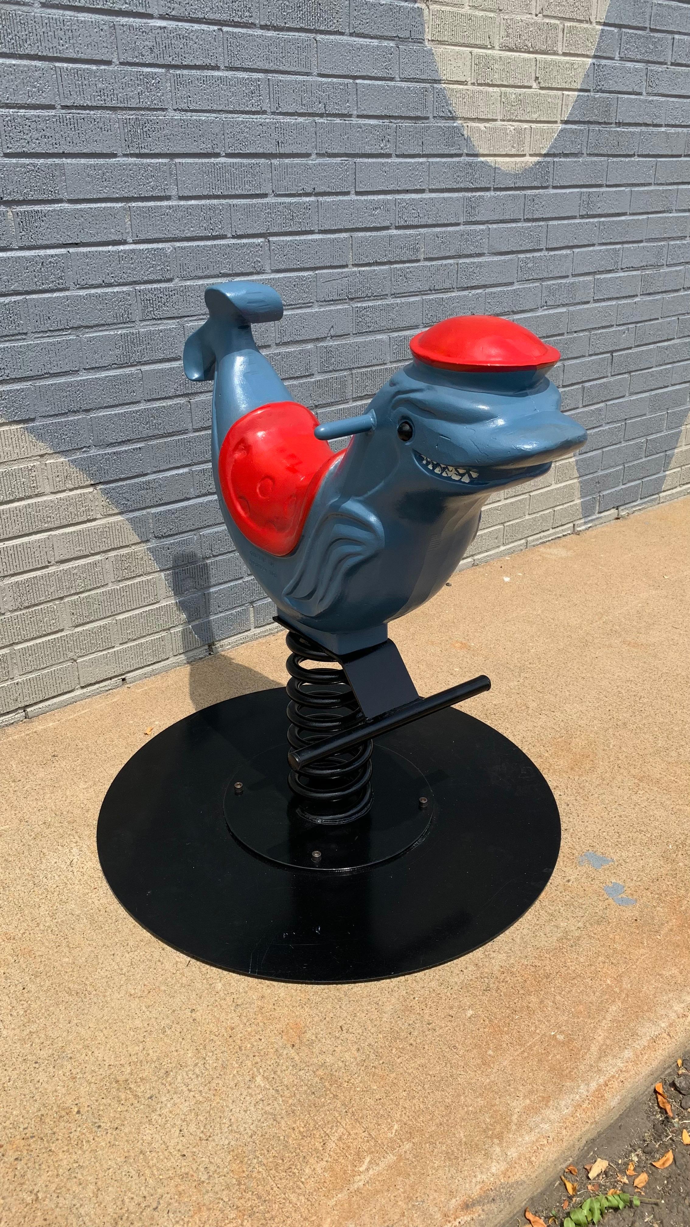 Mid-Century moderno Giocattolo d'epoca per parco giochi Saddle Mates Dolphin Spring Rider in vendita