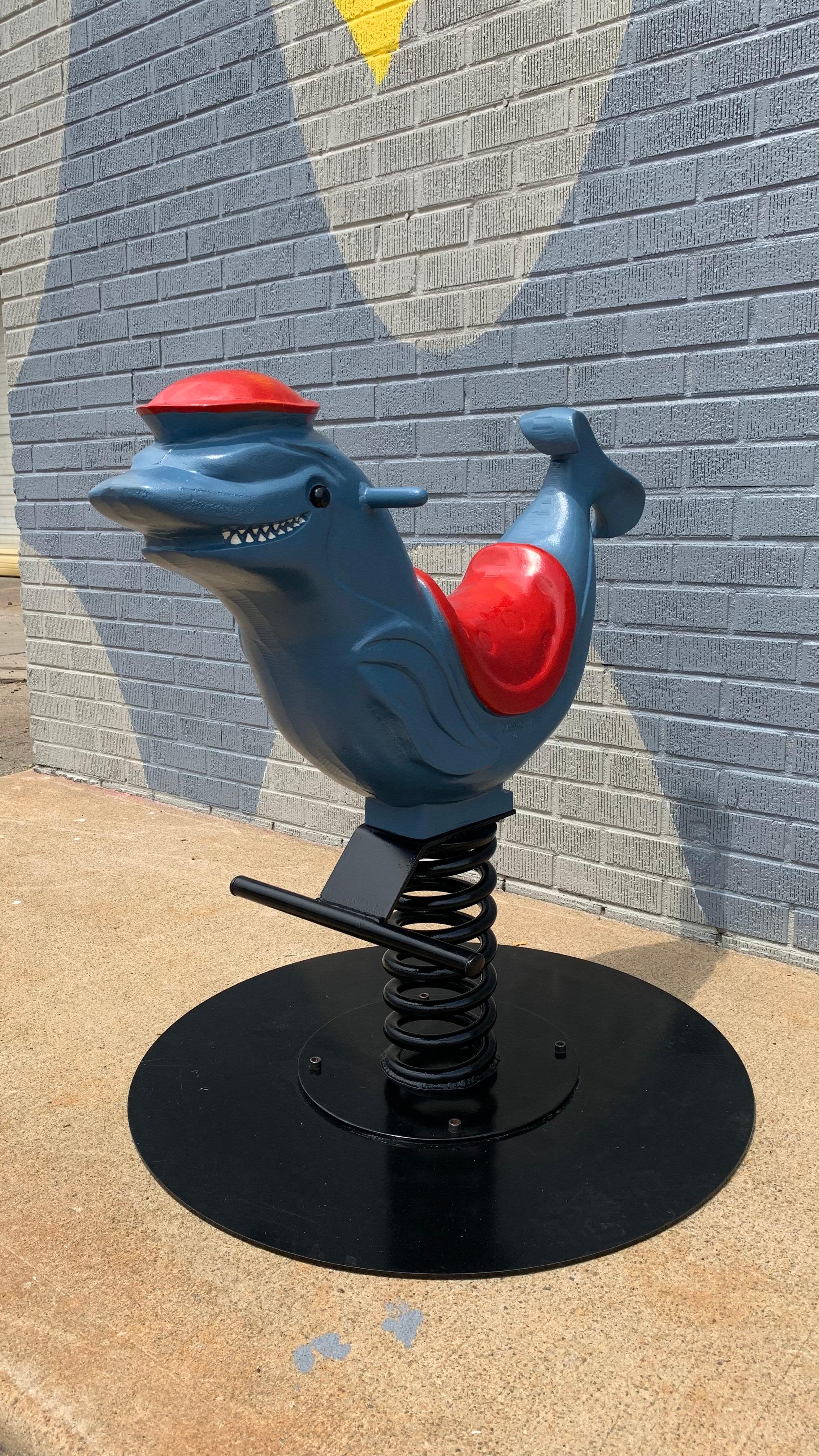 Giocattolo d'epoca per parco giochi Saddle Mates Dolphin Spring Rider In condizioni buone in vendita a Wheat Ridge, CO