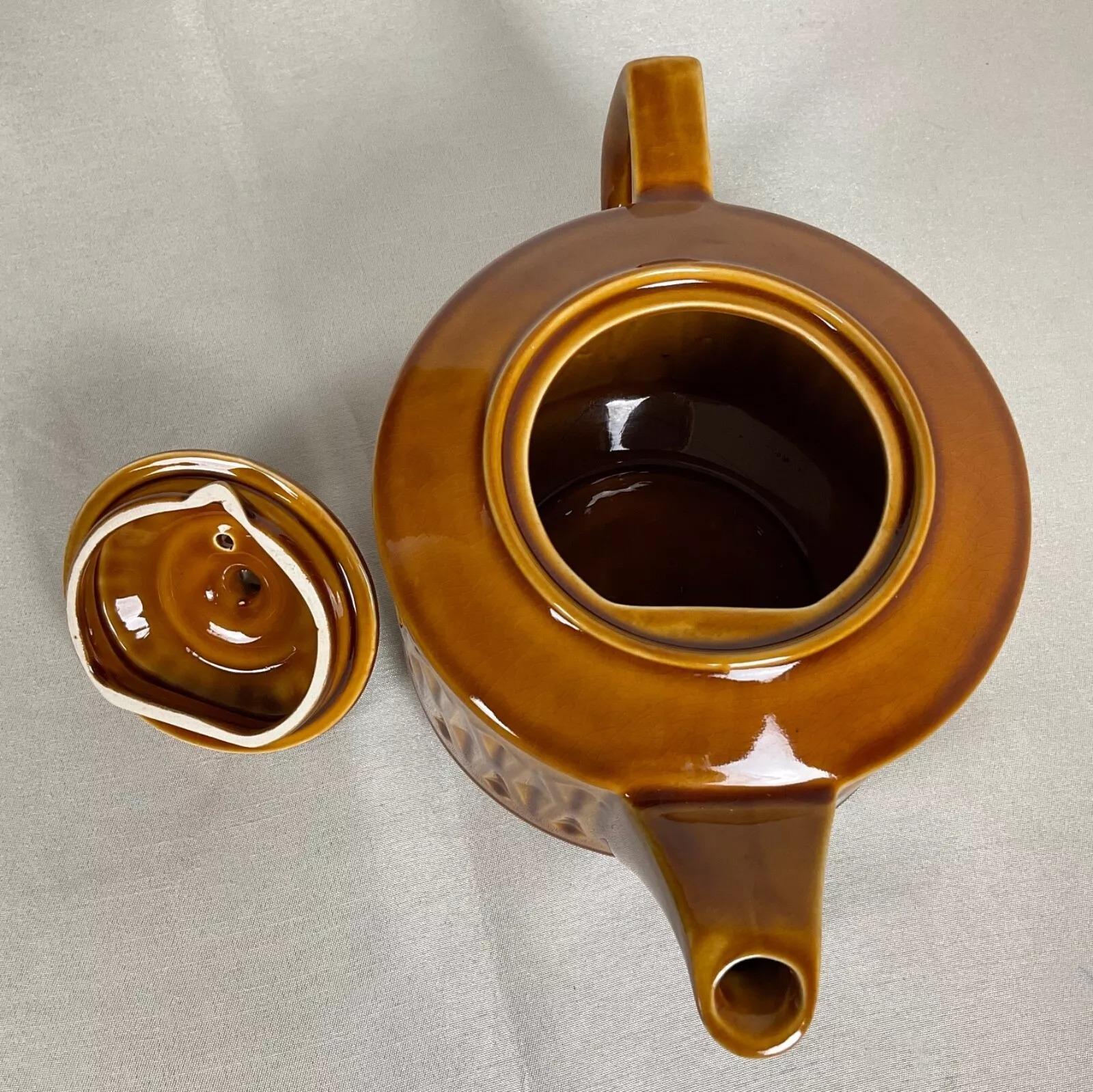 Vintage Sadler England Teapot – Brown Ceramic - 2Y500 For Sale 3