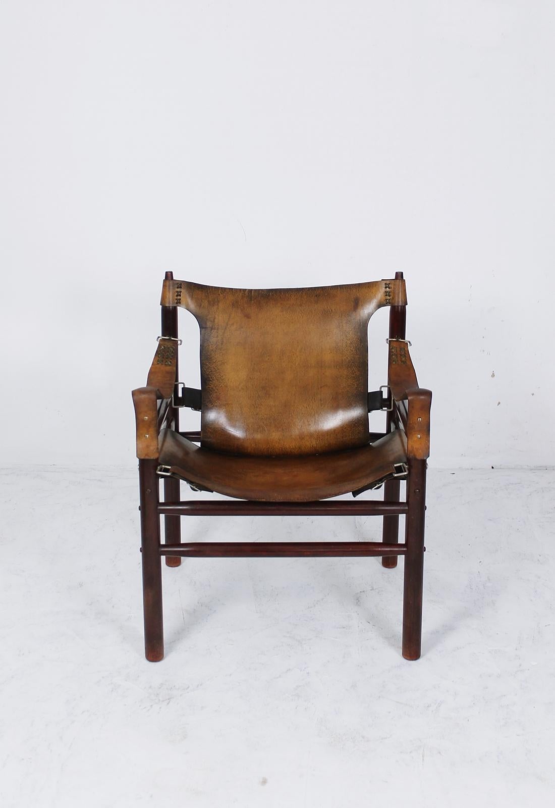 Vintage Safari Armchair in the Manner of Arne Norell 1970s Hungary 6
