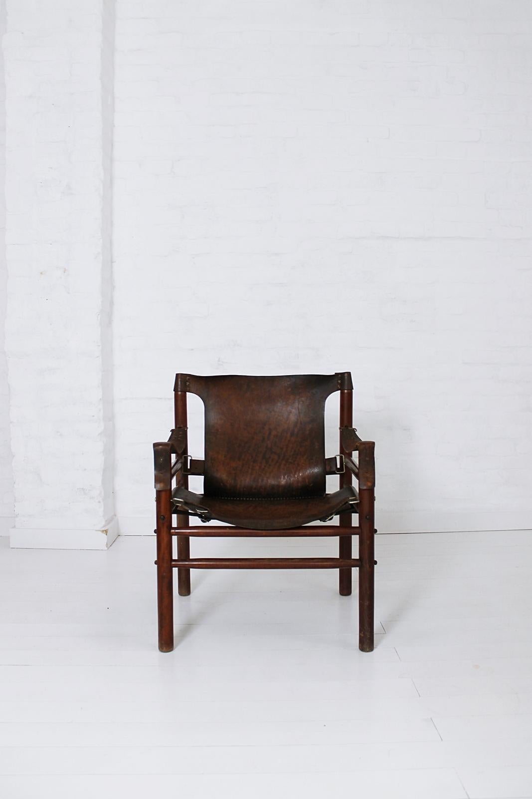 20th Century Vintage Safari Armchair in the Manner of Arne Norell, 1970s, Hungary For Sale