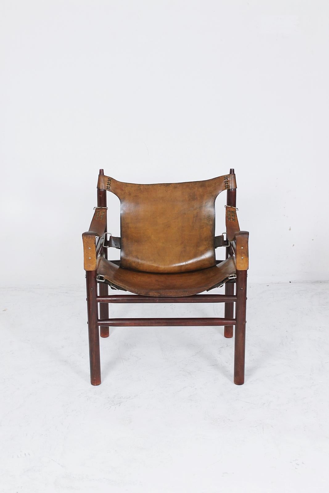 Vintage Safari Armchair in the Manner of Arne Norell 1970s Hungary 1