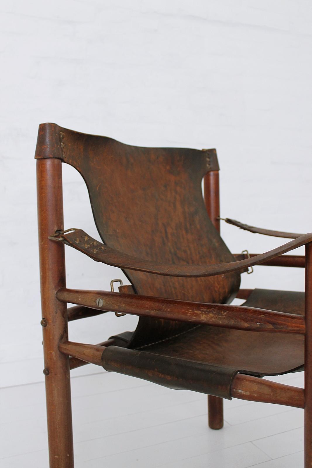Vintage Safari Armchair in the Manner of Arne Norell, 1970s, Hungary For Sale 1