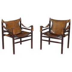 Vintage Safari Armchair in the Manner of Arne Norell 1970s Hungary