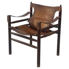 Vintage Safari Armchair in the Manner of Arne Norell, 1970s, Hungary