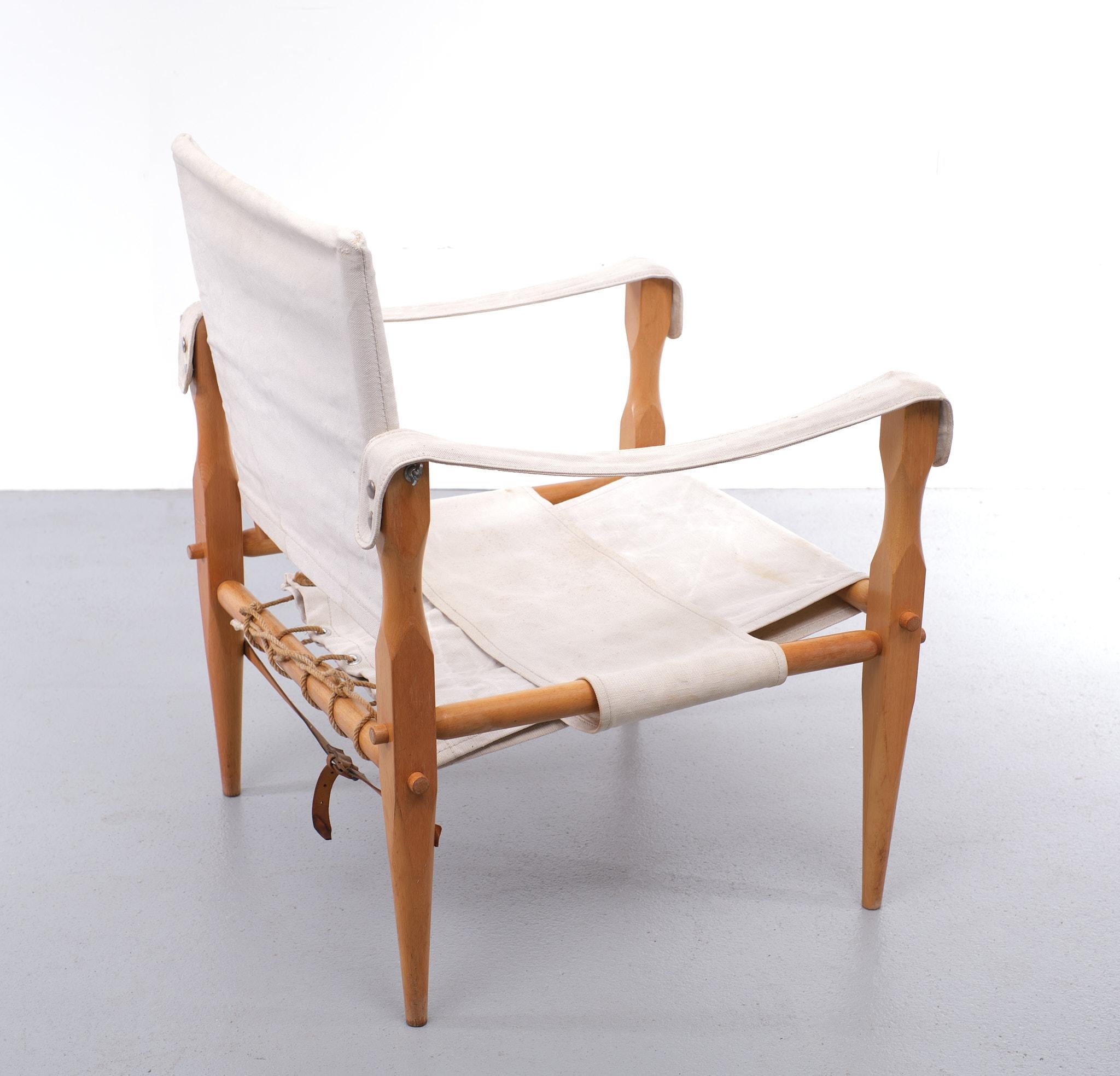 Vintage safari chair 1960s Denmark For Sale 3