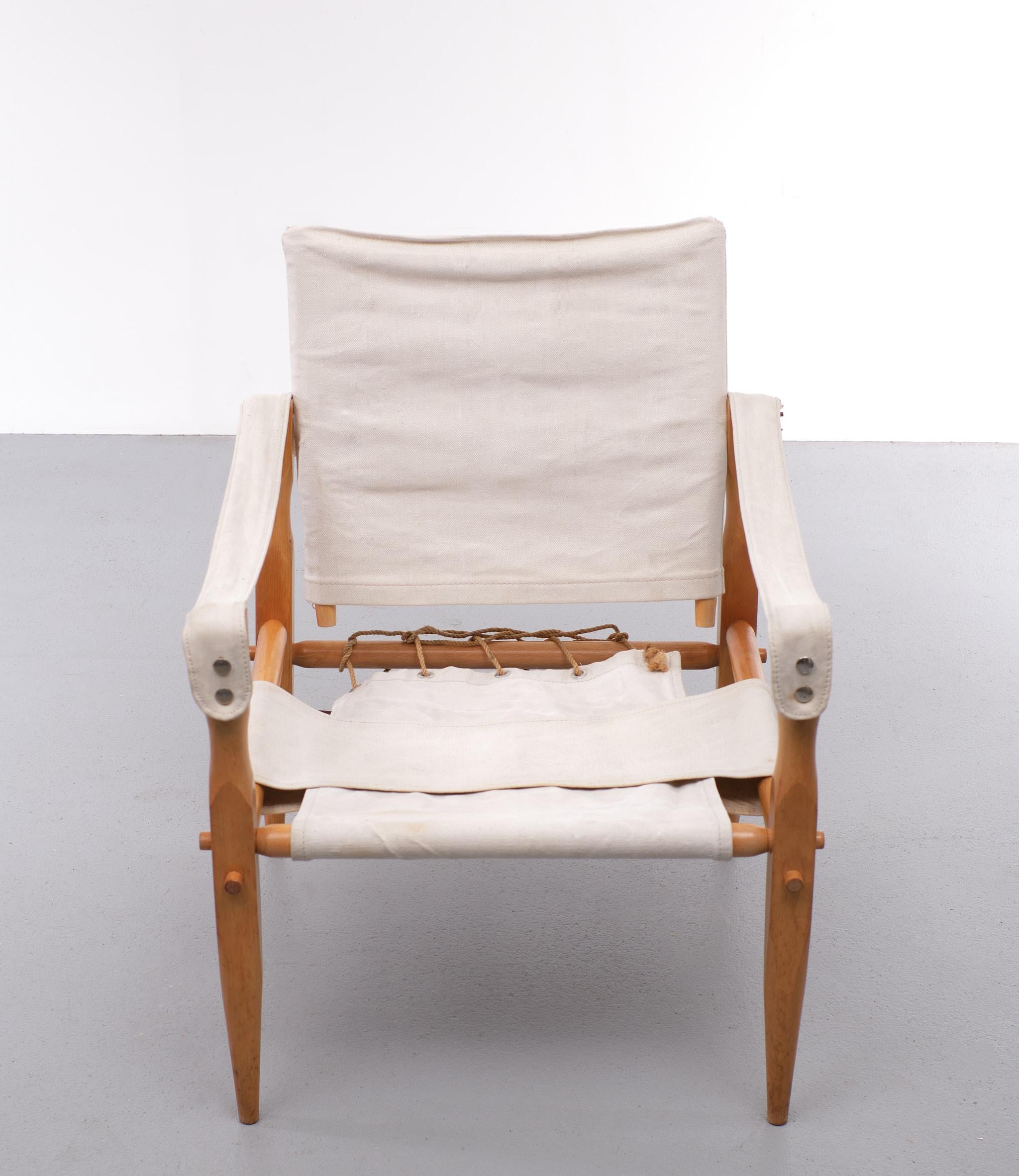 Mid-Century Modern Vintage safari chair 1960s Denmark For Sale