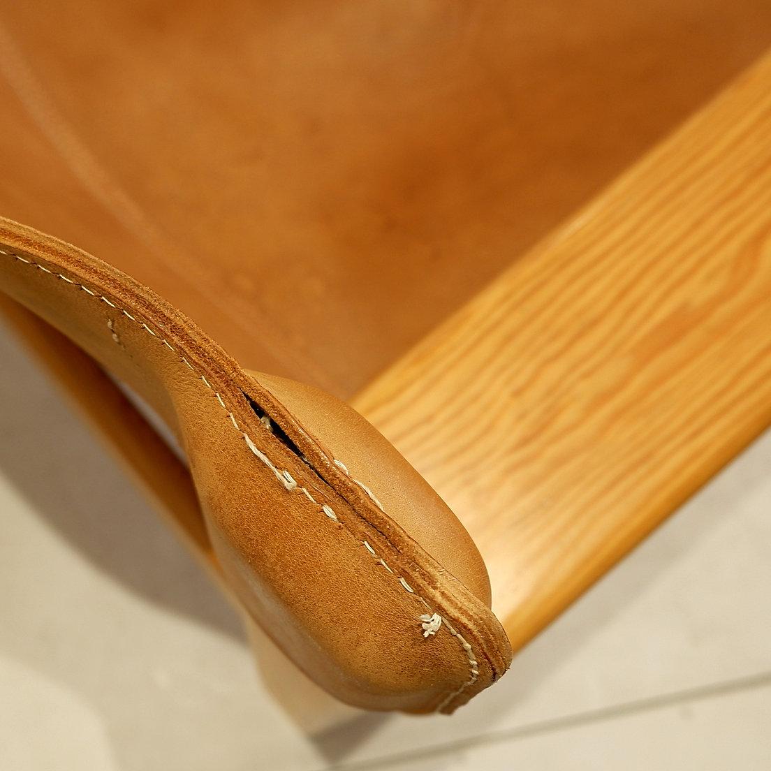 Pelle Poltrona safari vintage 'Natura' di Karin Mobring per Ikea - anni '70 in vendita
