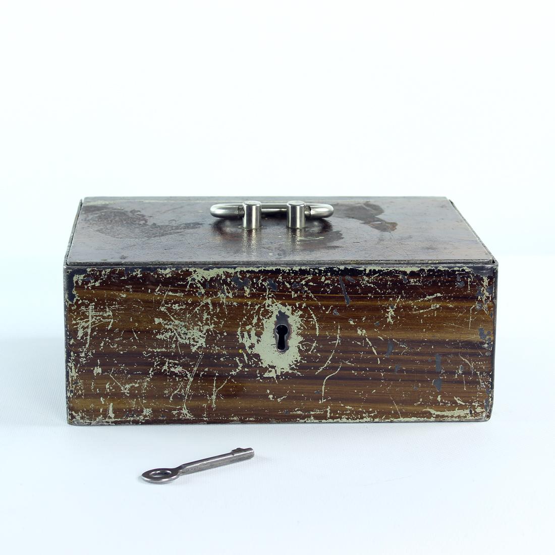 Vintage Safe Deposit Box, Czechoslovakia 1930s For Sale 2