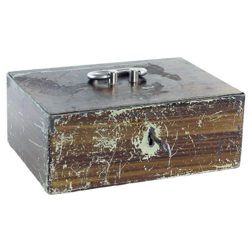 Vintage Safe Deposit Box, Czechoslovakia 1930s For Sale