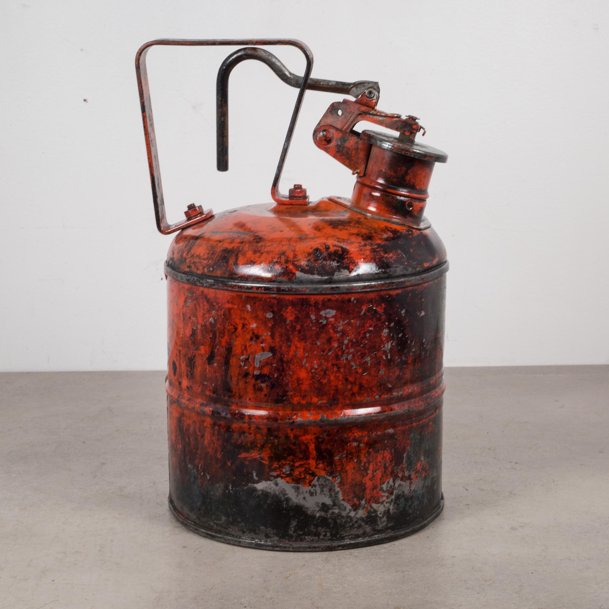 Industrial Vintage Safety Gas Can, circa 1940