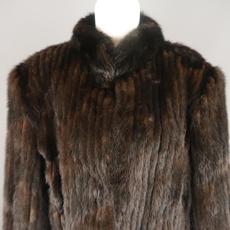 Vintage SAGA Size L Dark Brown Mink Fur Coat at 1stDibs | saca mink, saga  mink vintage, light brown mink coat