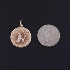 Vintage Sagittarius Zodiac Charm of 14k Gold