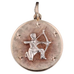 Vintage Sagittarius Zodiac Charm of 14k Gold