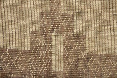 Vintage Saharan African Tuareg Leather and Reed Rug