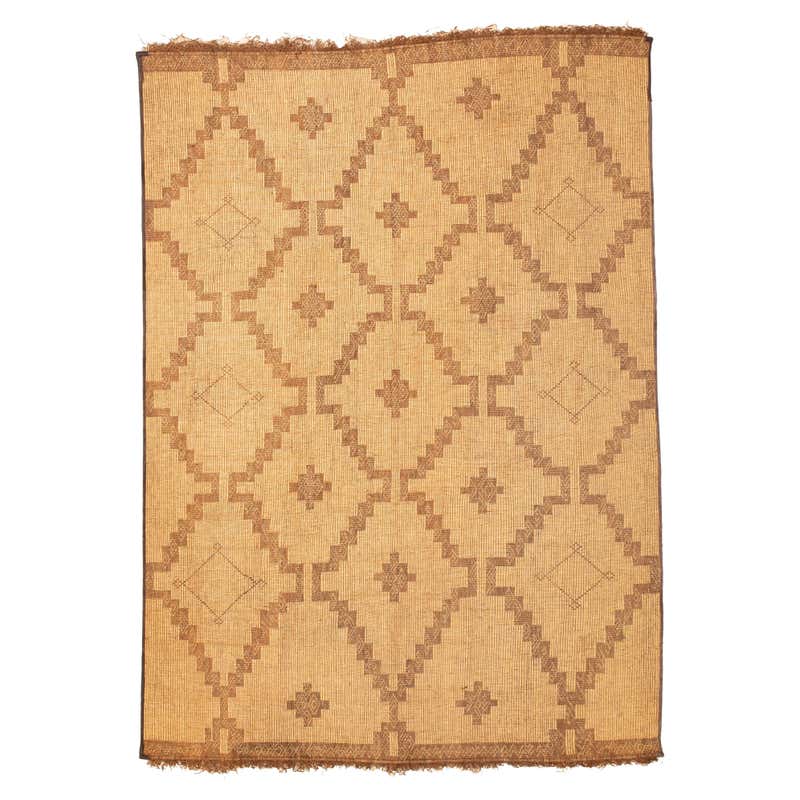 Vintage Mauritanian Saharan Tuareg Reed Rug with Embroidered Leather ...