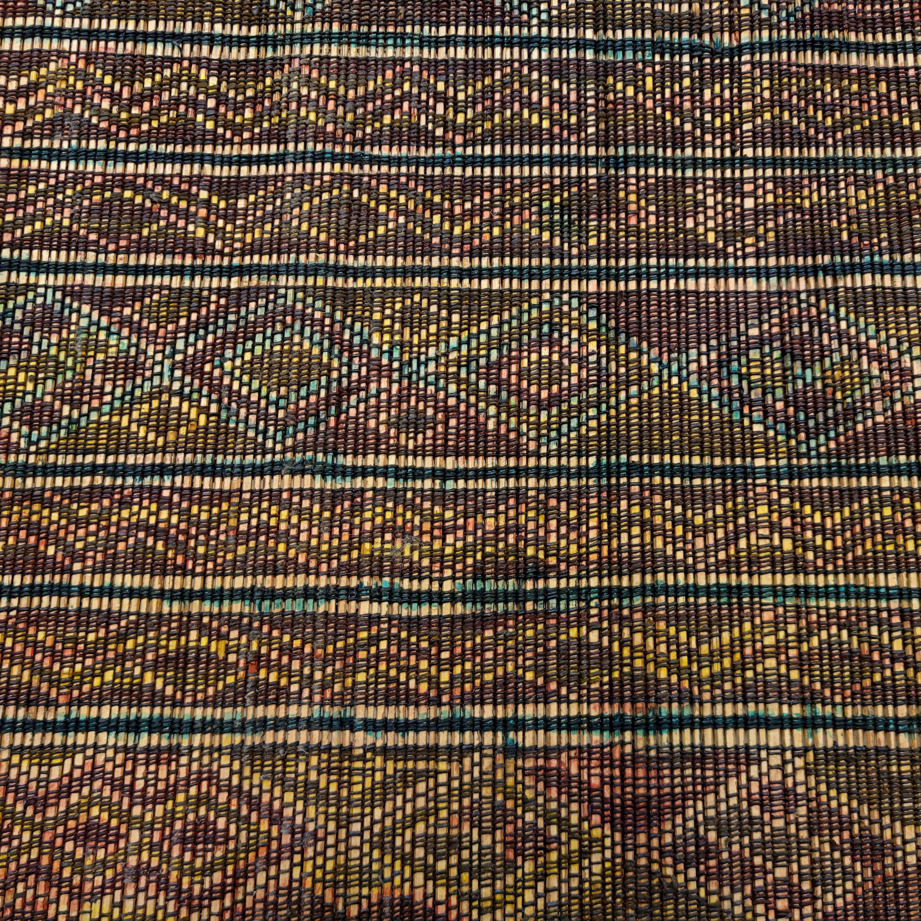 braided leather rug