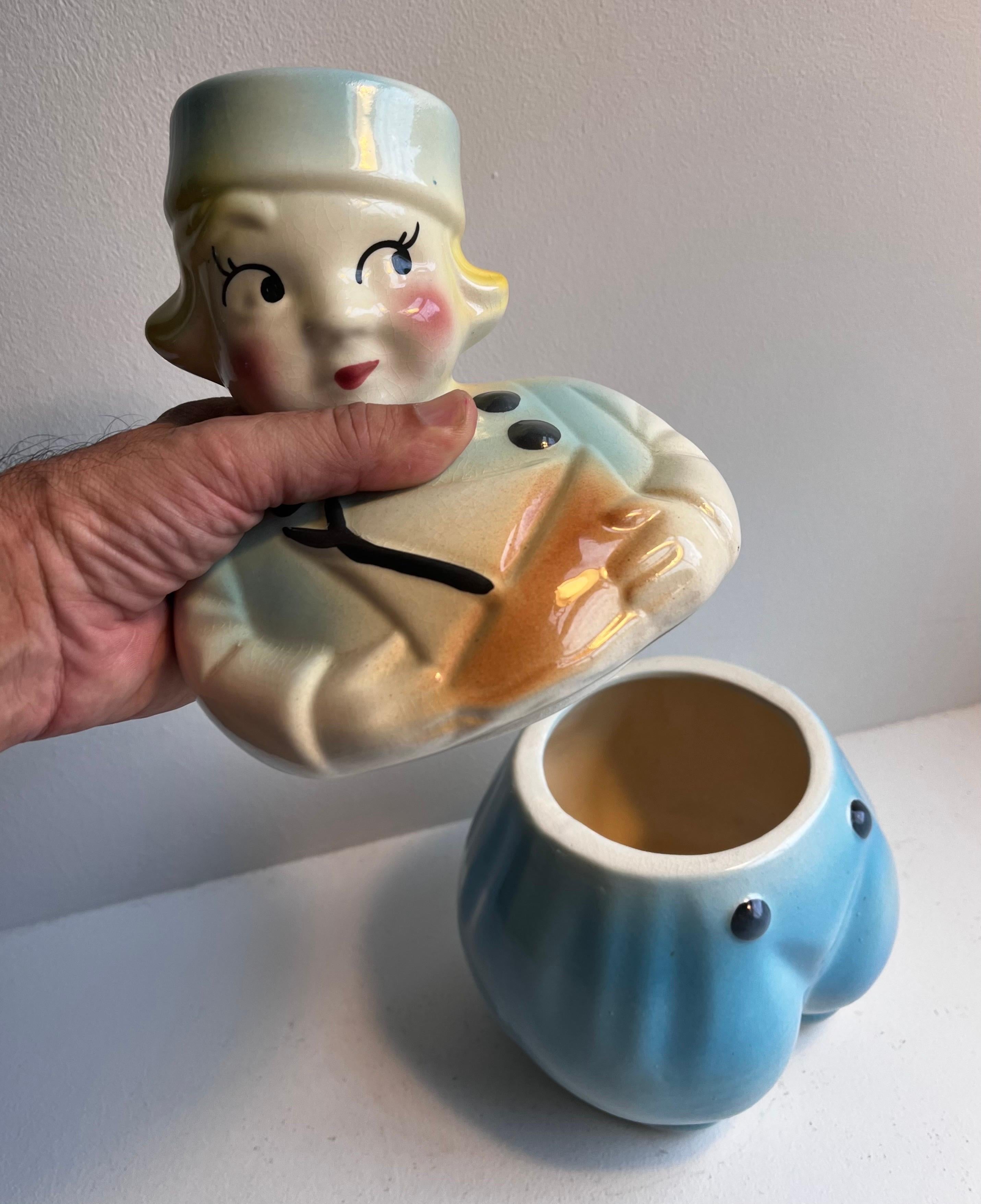 Vintage Sailer Dutch Boy Cookie Jar, c. 1940 3