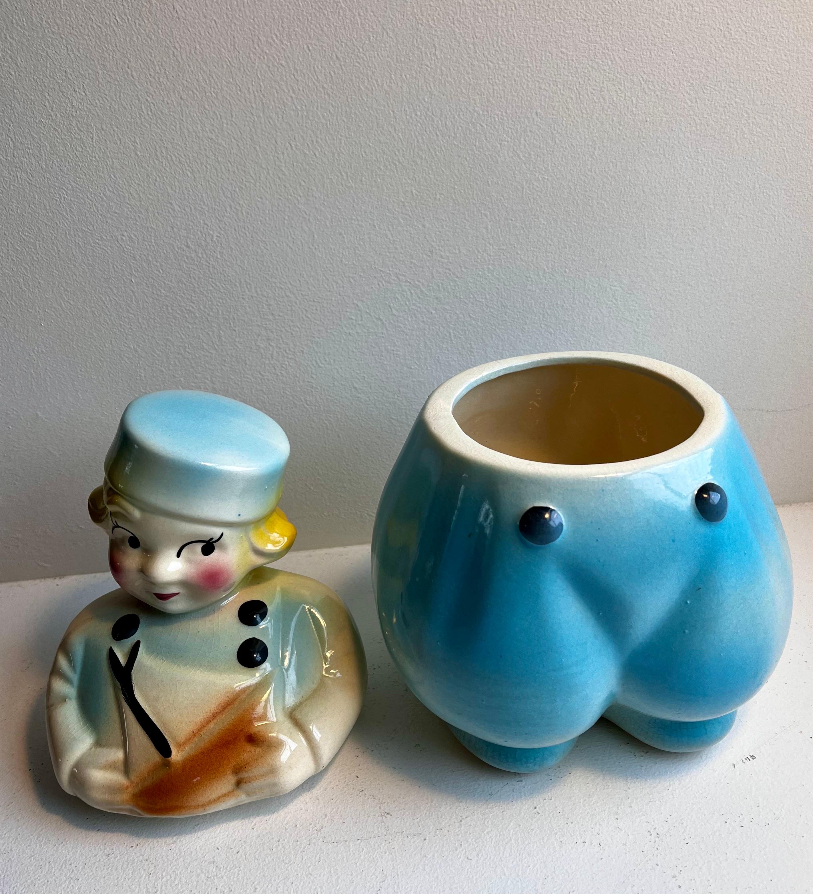 Vintage Sailer Dutch Boy Cookie Jar, c. 1940 5