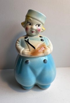 Vintage Sailer Dutch Boy Cookie Jar, c. 1940