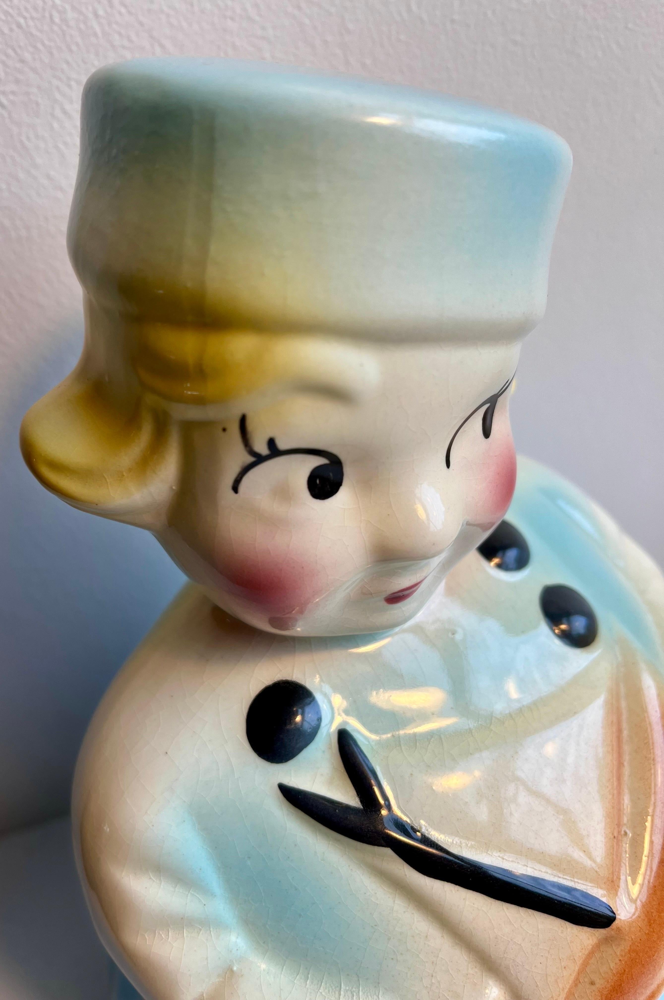 Ceramic Vintage Sailer Dutch Boy Cookie Jar, c. 1940