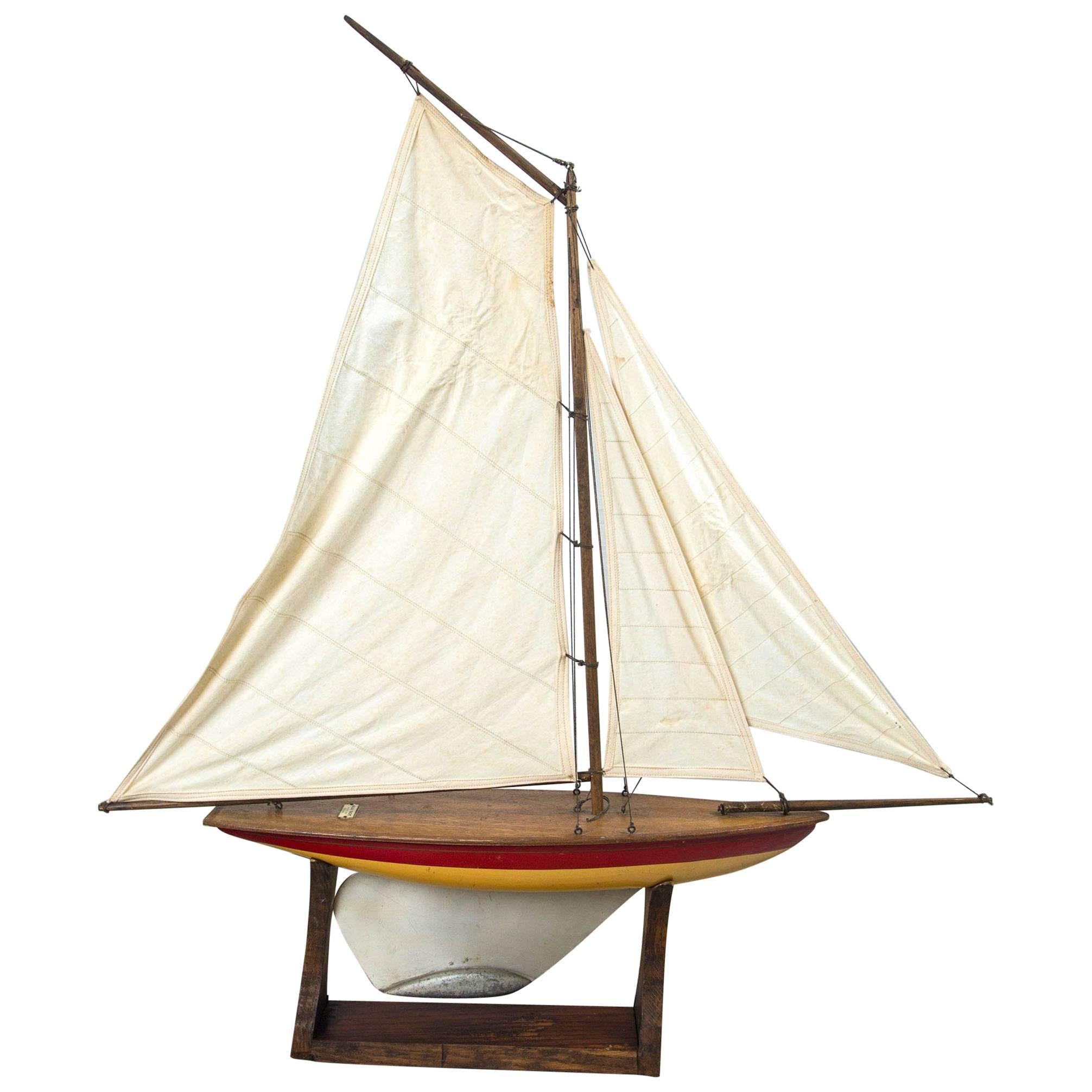 Vintage Sailing Pond Boat:: 'Yacht Ailsa':: circa 1930:: Scotland